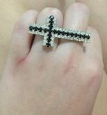 Anel Duplo Crucifíxo