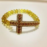 Pulseira Cruz C/Strass