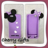 Case Minnie Silicone Lilás